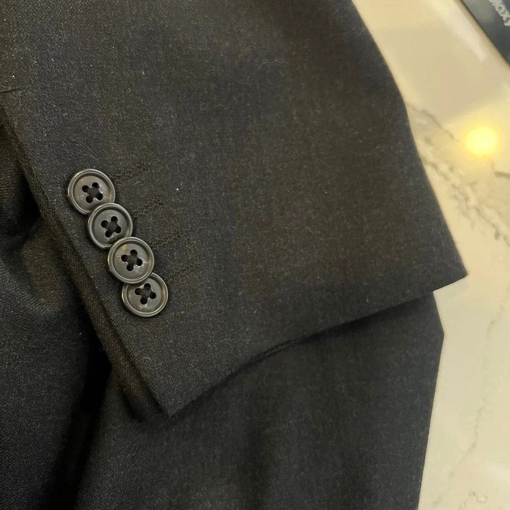 Uniqlo + J | Jil Sander | Black Soft Wool Blazer Medium Minimalist Work Wardrobe